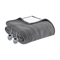 Serta Fleece & Sherpa Heated Twin Blanket