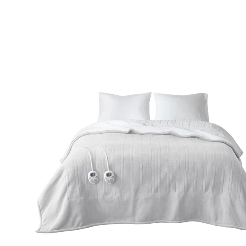 Serta Dove Fleece & Sherpa Heated Queen Blanket