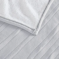 Serta Dove Fleece & Sherpa Heated King Blanket