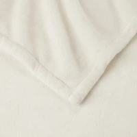 Serta Cream Plush Heated Queen Blanket