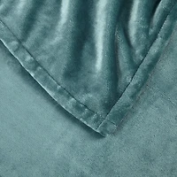 Serta Teal Plush Heated King Blanket