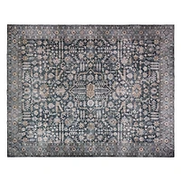 Blue Blaire Medallion Washable Area Rug