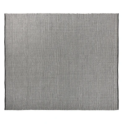 Black Wavy Outdoor Area Rug