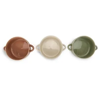 Ribbed Ceramic Soup Bowls