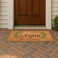 Personalized Peace on Earth Doormat