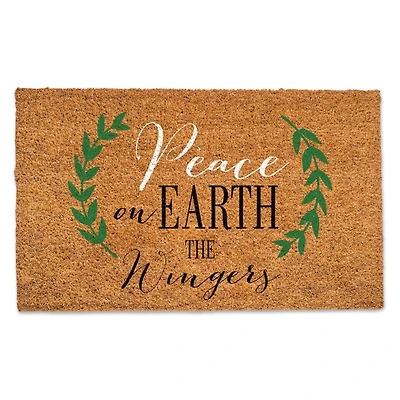 Personalized Peace on Earth Doormat