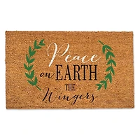 Personalized Peace on Earth Doormat