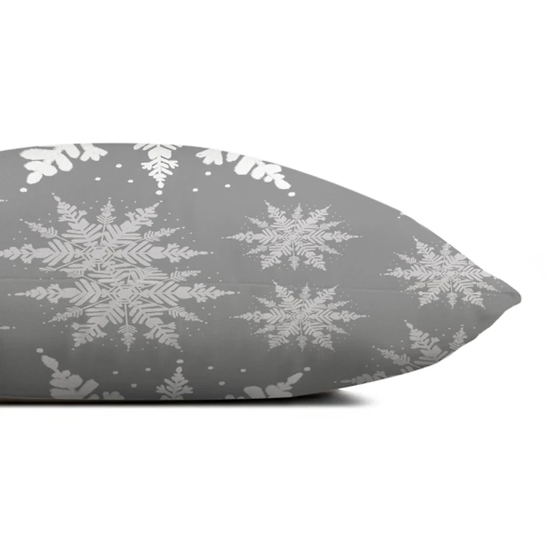 Personalized Photo Snowflake Christmas Pillow