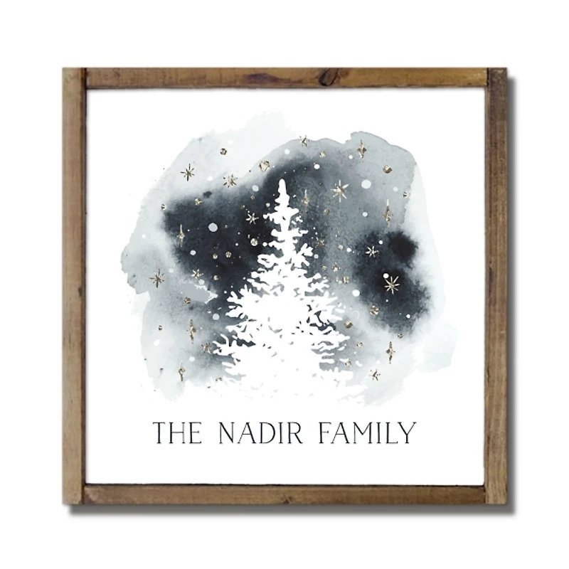 Personalized Neutral Forest Landscape Framed Print