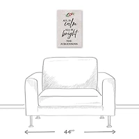 Personalized All is Calm Snowy Canvas Art Print