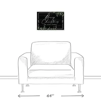 Personalized Merry Christmas Greenery Canvas Print