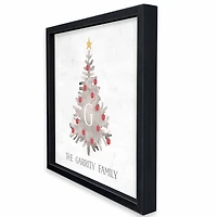 Personalized Monogram Christmas Tree Framed Print