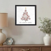Personalized Monogram Christmas Tree Framed Print