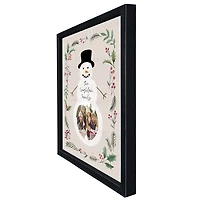 Personalized Photo Snowman Framed Art Print