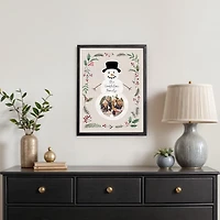 Personalized Photo Snowman Framed Art Print