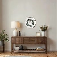 Personalized Neutral Wreath White Framed Art Print