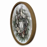 Personalized Winter Wreath Framed Art Print