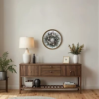 Personalized Winter Wreath Framed Art Print