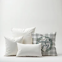 Comfort and Joy Plaid Christmas Pillow