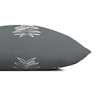 Gray Sketched Snowflake Christmas Pillow