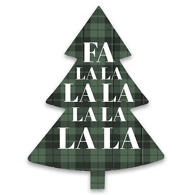 Fa La La Tree Shaped Wood Pallet Wall Plaque