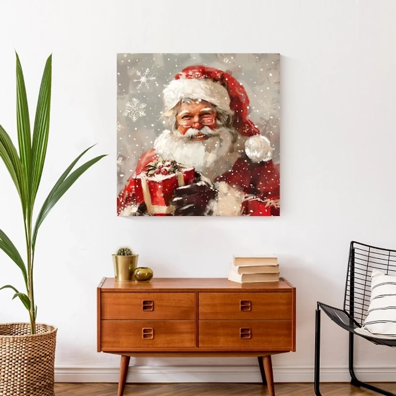 Happy Santa Canvas Art Print