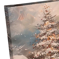 Snowy Holiday House Canvas Art Print