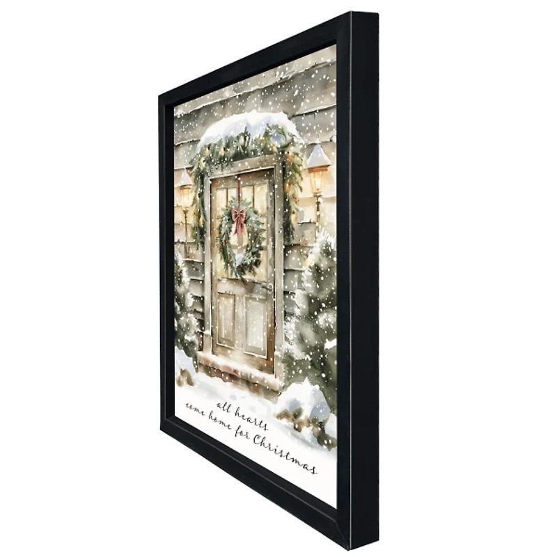 Hearts Come Home For Christmas Framed Art Print