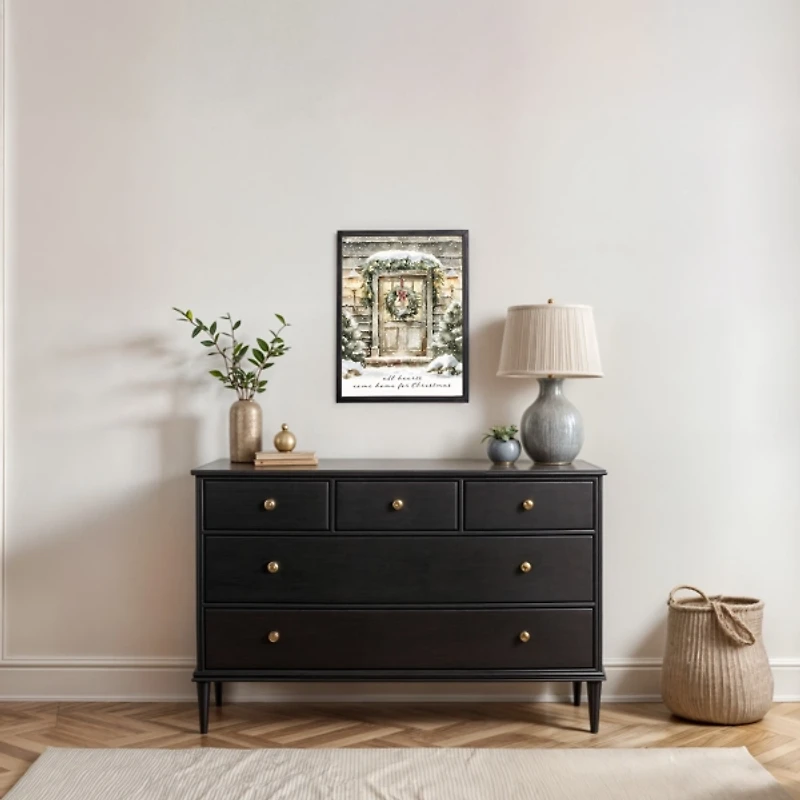 Hearts Come Home For Christmas Framed Art Print