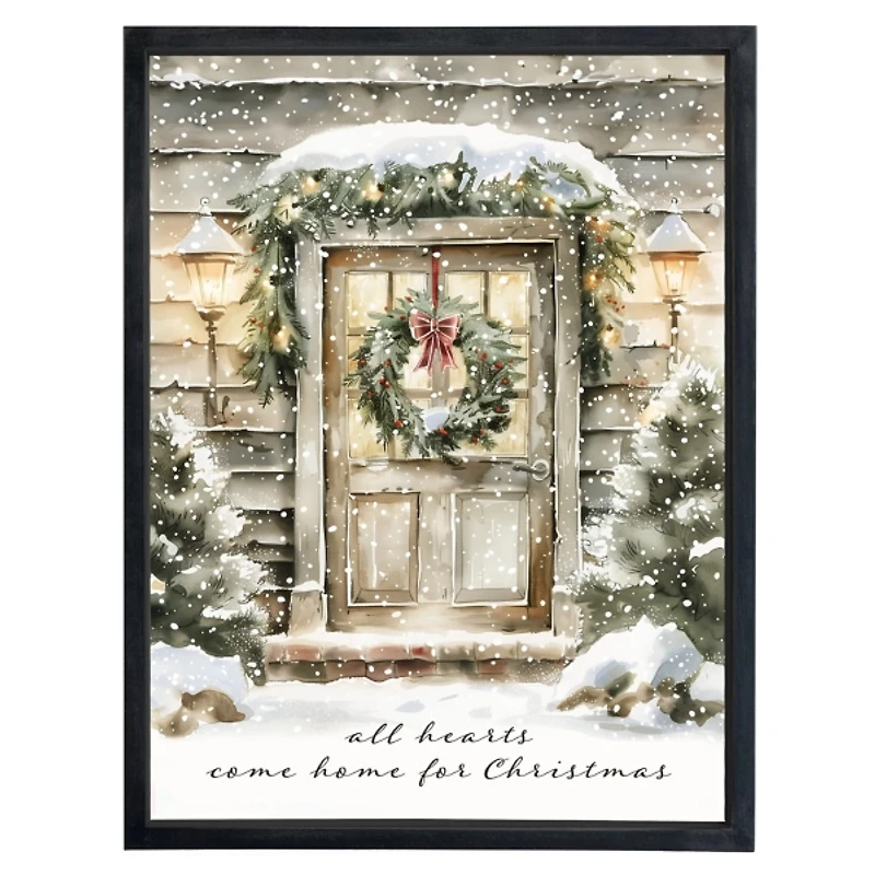 Hearts Come Home For Christmas Framed Art Print