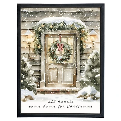 Hearts Come Home For Christmas Framed Art Print