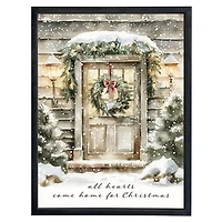 Hearts Come Home For Christmas Framed Art Print
