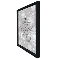 Most Wonderful Time Snowflakes Framed Print