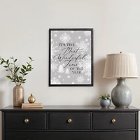 Most Wonderful Time Snowflakes Framed Print