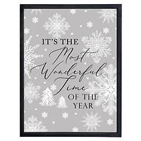 Most Wonderful Time Snowflakes Framed Print
