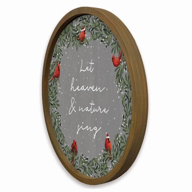 Let Heaven & Nature Sing Brown Framed Wall Plaque