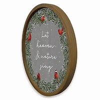 Let Heaven & Nature Sing Brown Framed Wall Plaque
