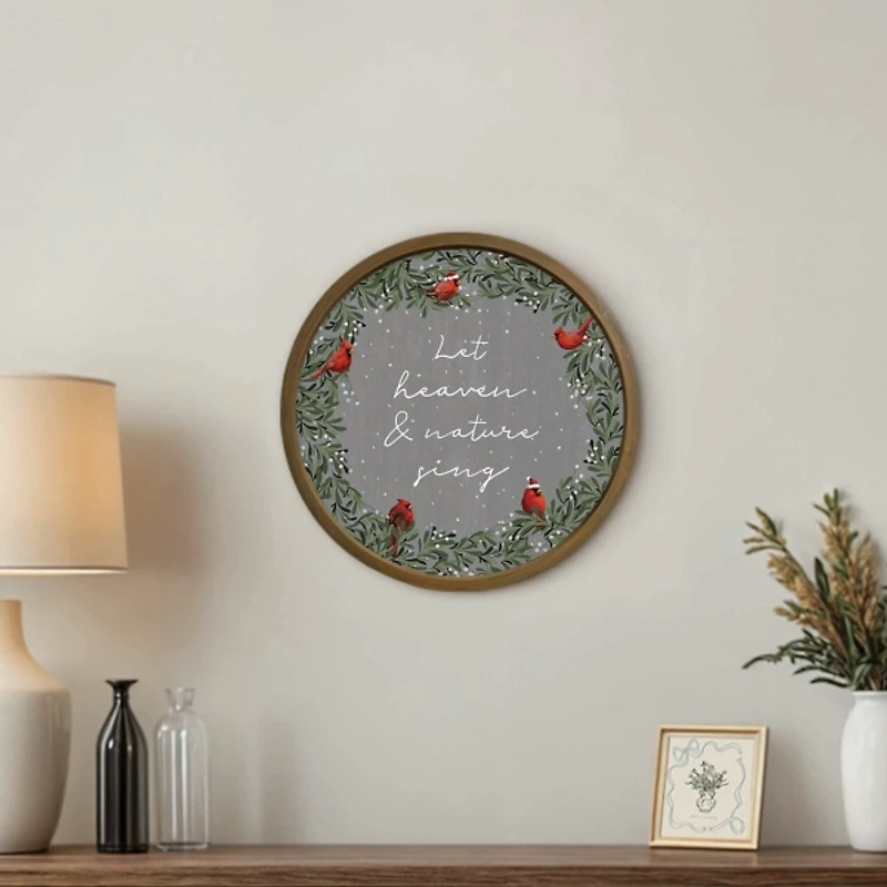 Let Heaven & Nature Sing Brown Framed Wall Plaque