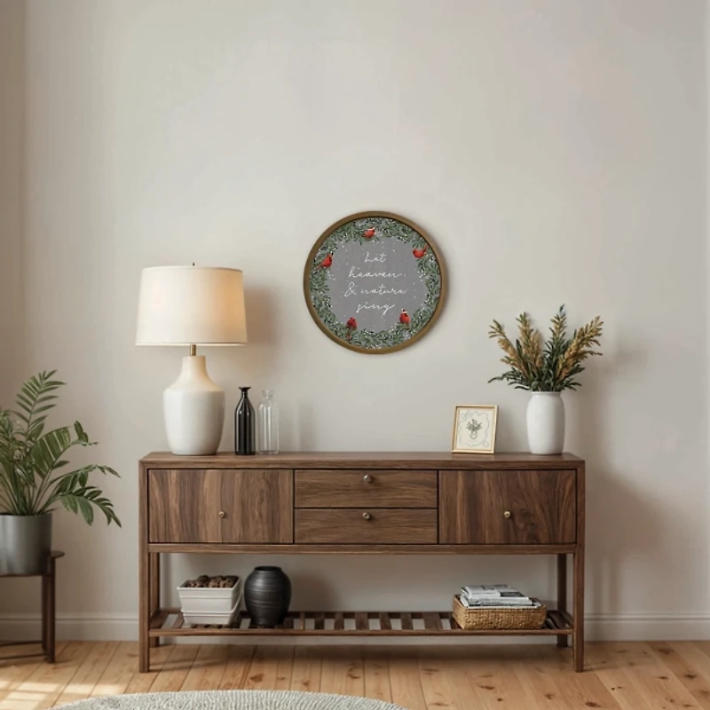 Let Heaven & Nature Sing Brown Framed Wall Plaque