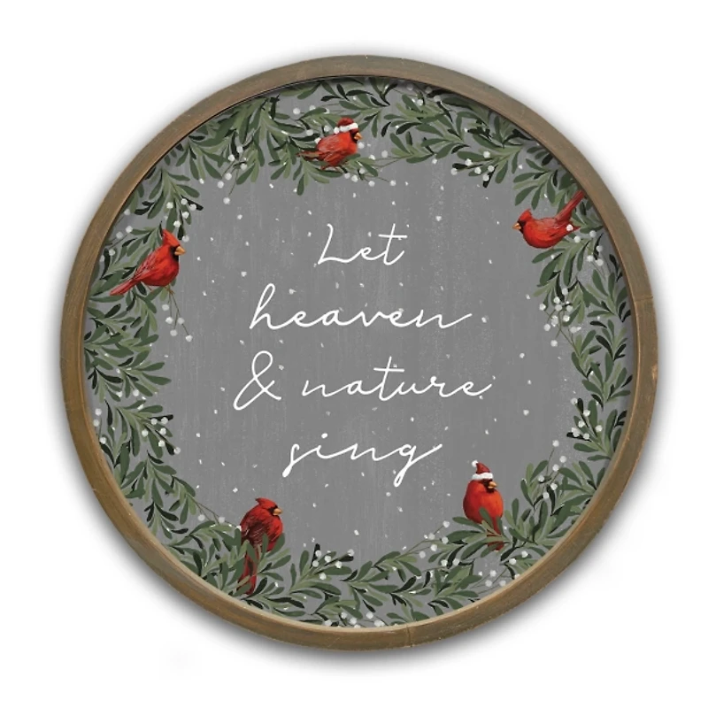 Let Heaven & Nature Sing Brown Framed Wall Plaque
