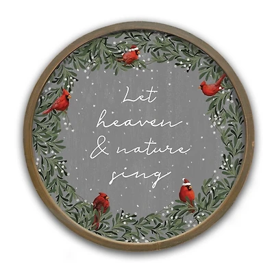 Let Heaven & Nature Sing Brown Framed Wall Plaque