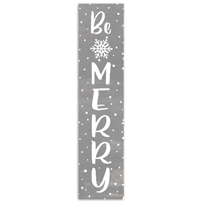 Be Merry Gray Porch Board