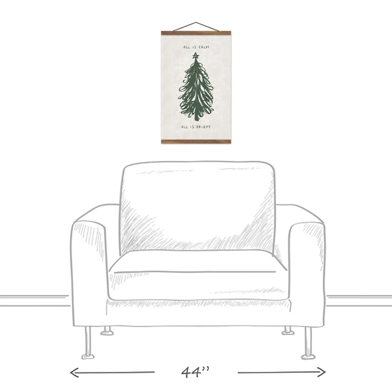 All is Calm All is Bright Hanging Canvas Art Print