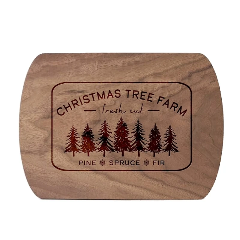 Walnut Christmas Tree Farm Serving Board