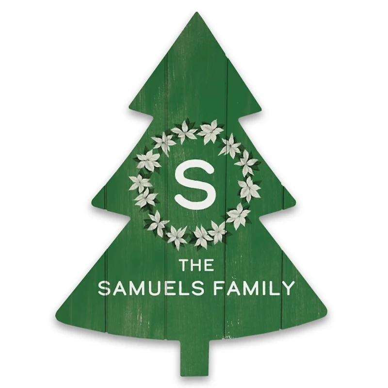 Personalized Tree Shaped Wood Pallet Art Print