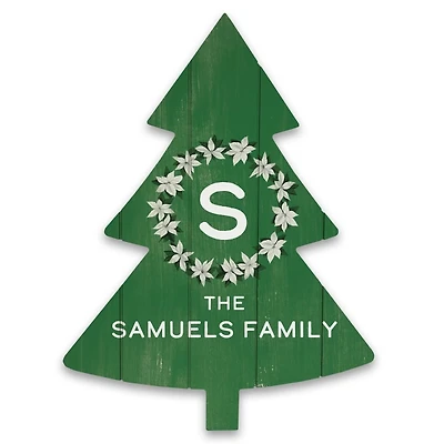 Personalized Tree Shaped Wood Pallet Art Print