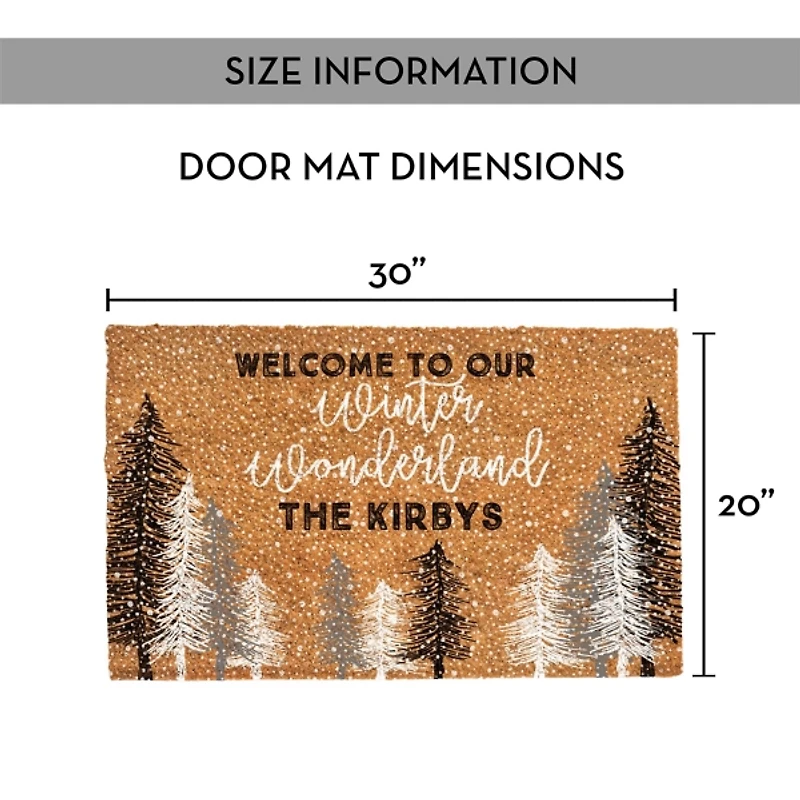 Personalized Welcome to Winter Wonderland Doormat