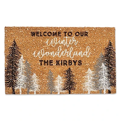 Personalized Welcome to Winter Wonderland Doormat