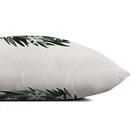 Personalized Happy Holidays Neutral Wreath Pillow