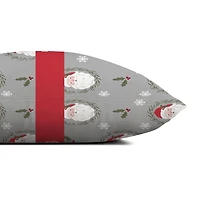 Personalized Santa Greenery Christmas Pillow